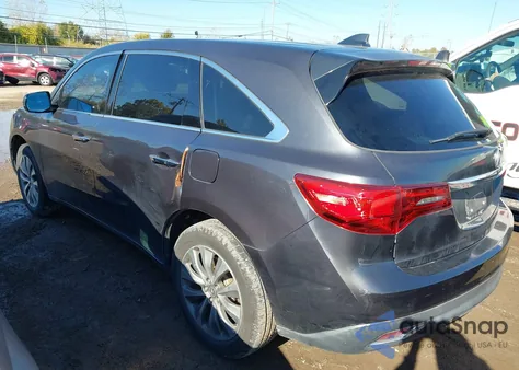 2014 Acura Mdx Technology Package из США, поврежденный, VIN 5FRYD3H45EB010305